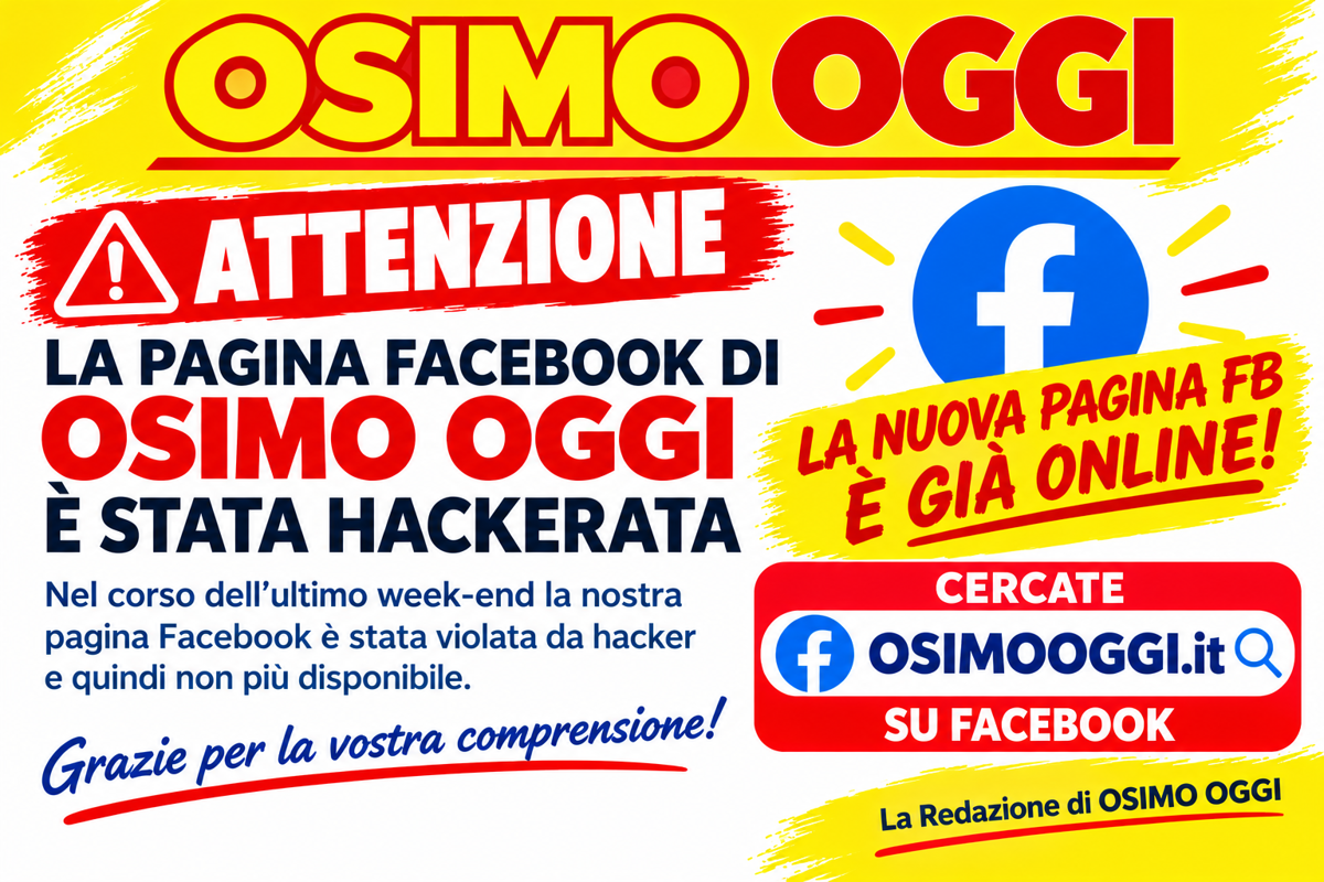 ATTACCO INFORMATICO A OSIMO OGGI: PAGINA FACEBOOK PERDUTA, SI RIPARTE SUBITO CON "OSIMOOGGI.it"