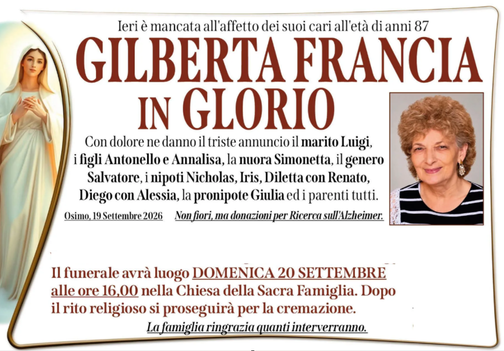 Gilberta FRANCIA in GLORIO