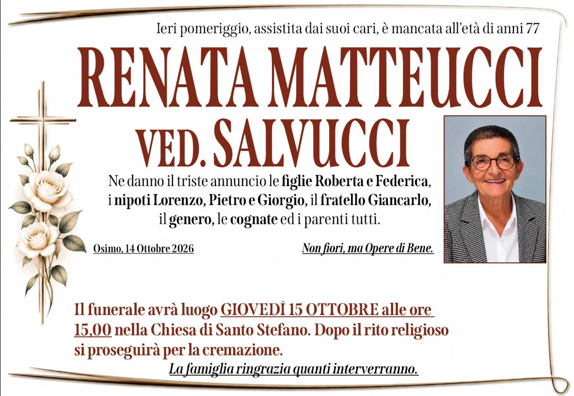 Renata MATTEUCCI, vedova SALVUCCI