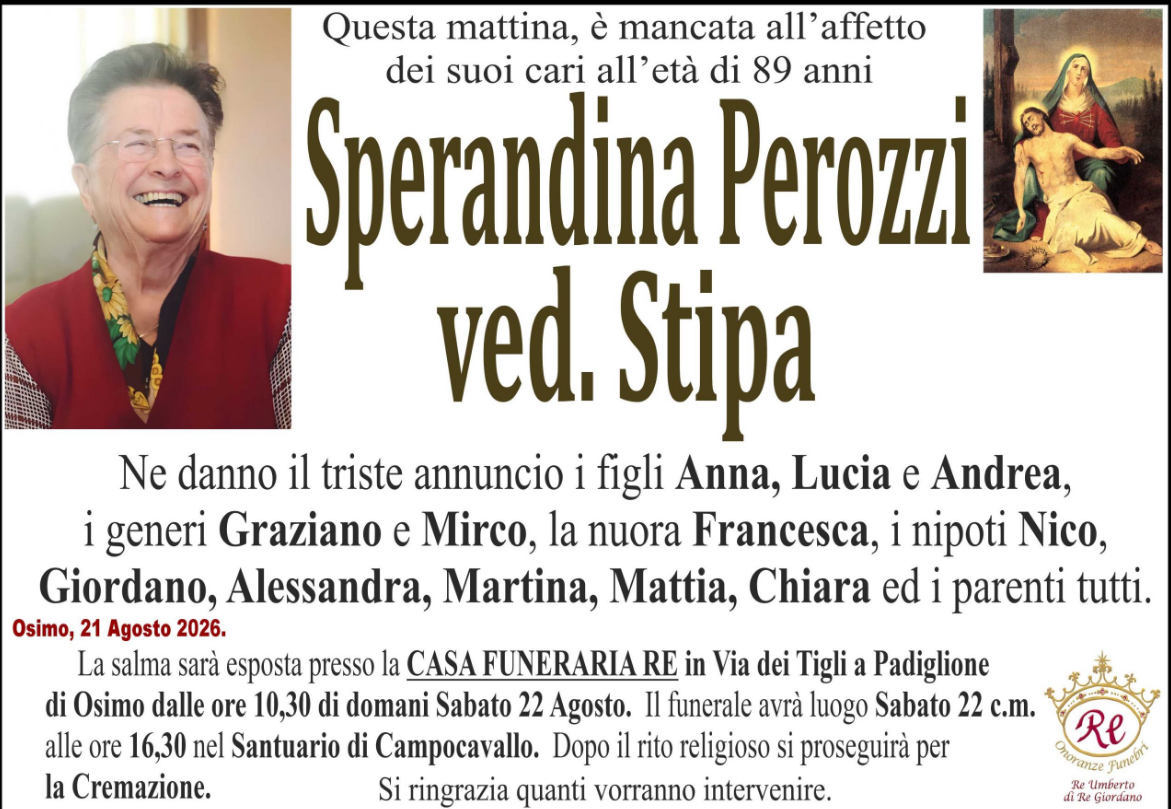Sperandina PEROZZI, vedova STIPA