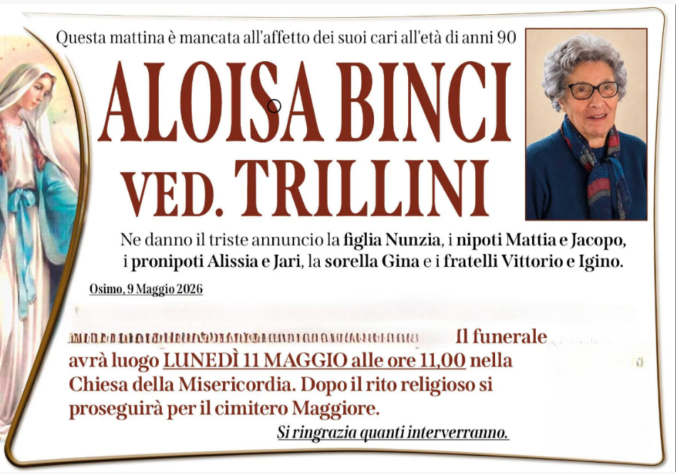 Aloisa BINCI, vedova TRILLINI