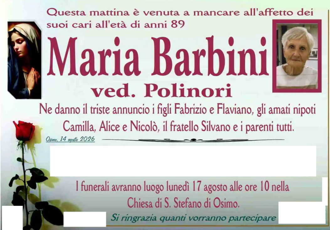 Maria BARBINI, vedova POLINORI
