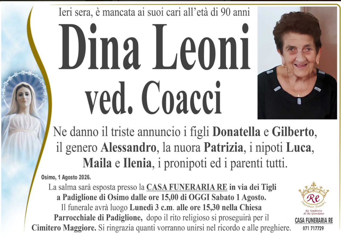 Dina LEONI, vedova COACCI